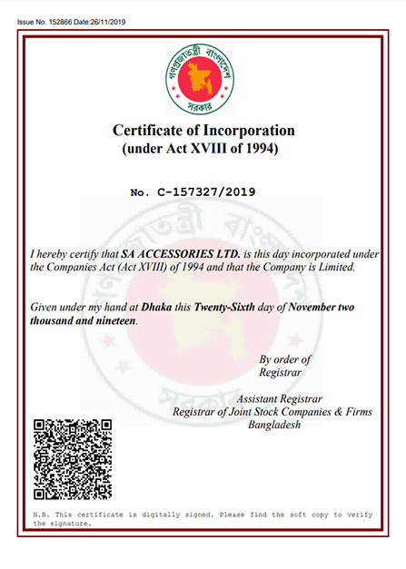 certificate