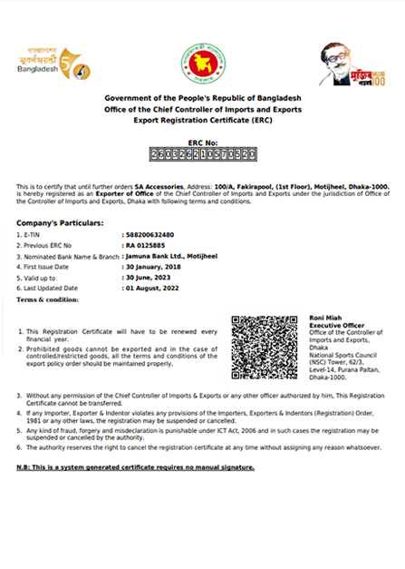 certificate